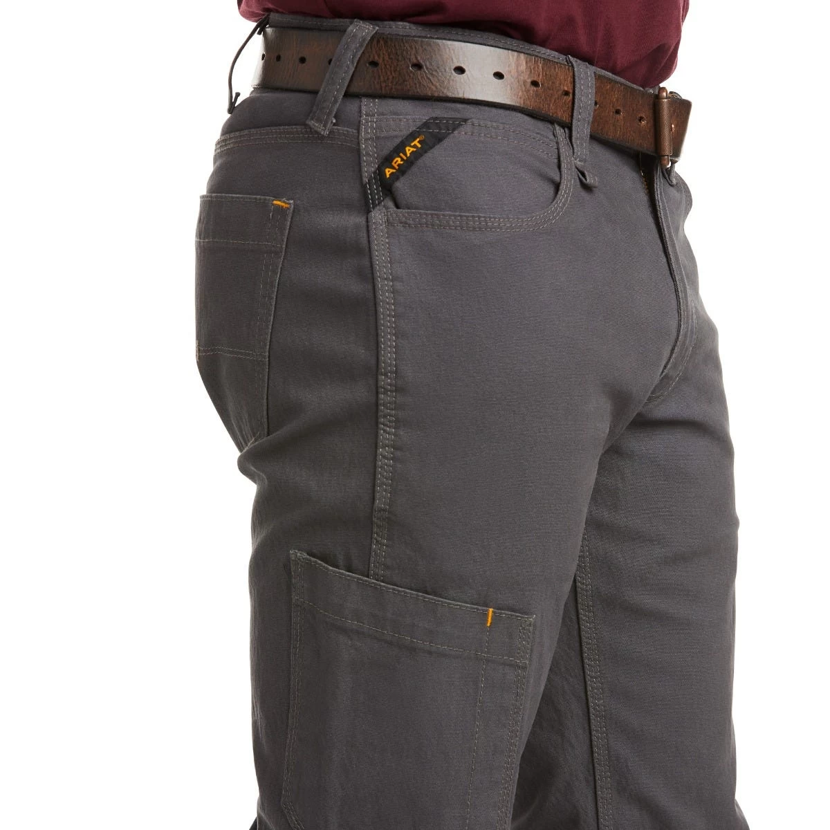 Ariat Rebar Pants: Men's 10030250 Rebar Grey Rebar M4 Low Rise DuraStretch Stackable Straight Leg Pant 5 Ariat Rebar Pants: Men's 10030250 Rebar Grey Rebar M4 Low Rise DuraStretch Stackable Straight Leg Pant - Image 3