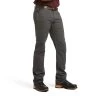 Ariat Rebar Pants: Men's 10030250 Rebar Grey Rebar M4 Low Rise DuraStretch Stackable Straight Leg Pant -Work Clothes Discount Store s20 mns work 10030250 front 1