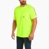 Ariat Rebar Shirts: Men's 10031037 Neon Lime Heat Fighter T-Shirt 1 Ariat Rebar Shirts: Men's 10031037 Neon Lime Heat Fighter T-Shirt -Work Clothes Discount Store s21 mns work 10031037 front