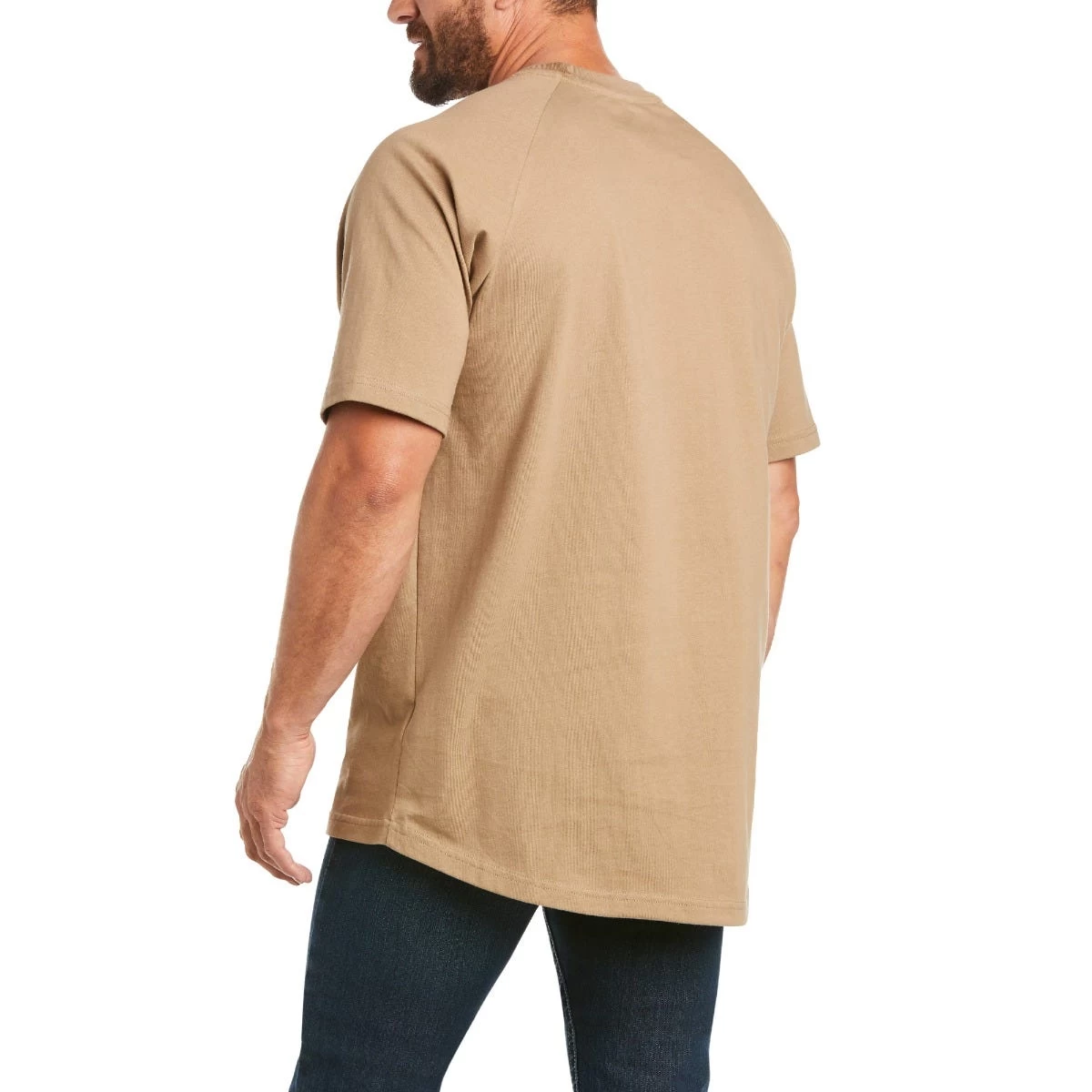 Ariat Rebar Shirt: Men's 10035008 Khaki Rebar Cotton Strong T-Shirt 3 Ariat Rebar Shirt: Men's 10035008 Khaki Rebar Cotton Strong T-Shirt
