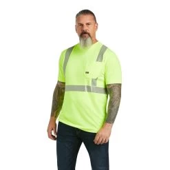 Ariat Rebar Workwear: Men's 10039196 Hi-Vis Yellow ANSI T-Shirt