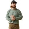 Ariat Rebar Shirts: Men's 10043543 Lily Pad Periscope Rebar Heat Fighter Long Sleeve T-Shirt -Work Clothes Discount Store s23 mns work 10043543 front