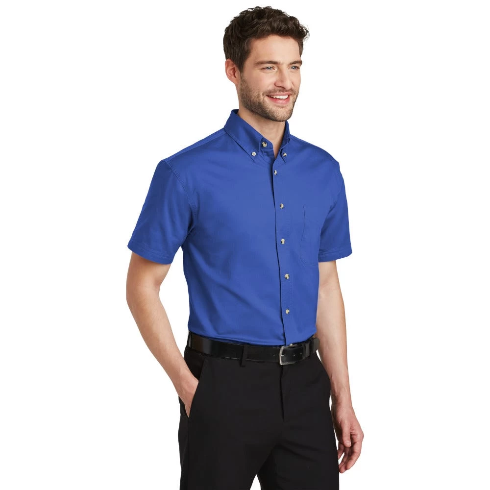 Port Authority: Men's Faded Blue S500T FDB Short Sleeve Twill Pocket Shirt 3 Port Authority: Men's Faded Blue S500T FDB Short Sleeve Twill Pocket Shirt