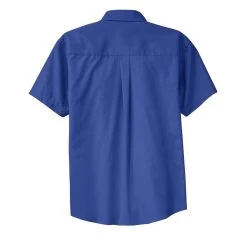 Port Authority Shirts: Men's Royal Blue Short Sleeve Shirt S508 RYL -Work Clothes Discount Store s508 royalclassicnavy flat back