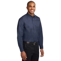 Port Authority Shirts: Men's Navy S608 NVY Easy Care Woven Shirt 10 Port Authority Shirts: Men's Navy S608 NVY Easy Care Woven Shirt -Work Clothes Discount Store s608 navy model 3q 072014