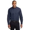 Port Authority Shirts: Men's Navy S608 NVY Easy Care Woven Shirt -Work Clothes Discount Store s608 navy model front 072014