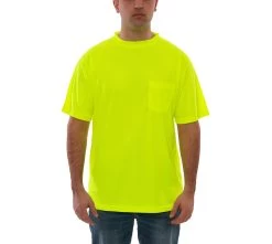 Tingley Shirts: Men's S75002 Fluorescent Yellow Enhanced Visibility Short Sleeve T-Shirt 7 Tingley Shirts: Men's S75002 Fluorescent Yellow Enhanced Visibility Short Sleeve T-Shirt -Work Clothes Discount Store s75002