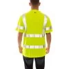 Tingley Shirts: Men's S75322 High Visibility Lime Job Sight Short Sleeve Work Shirt