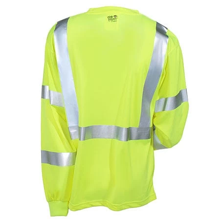 Tingley Shirts: Men's Lime Green High-Visibility S75522 Long-Sleeve Tee Shirt 5 Tingley Shirts: Men's Lime Green High-Visibility S75522 Long-Sleeve Tee Shirt - Image 3