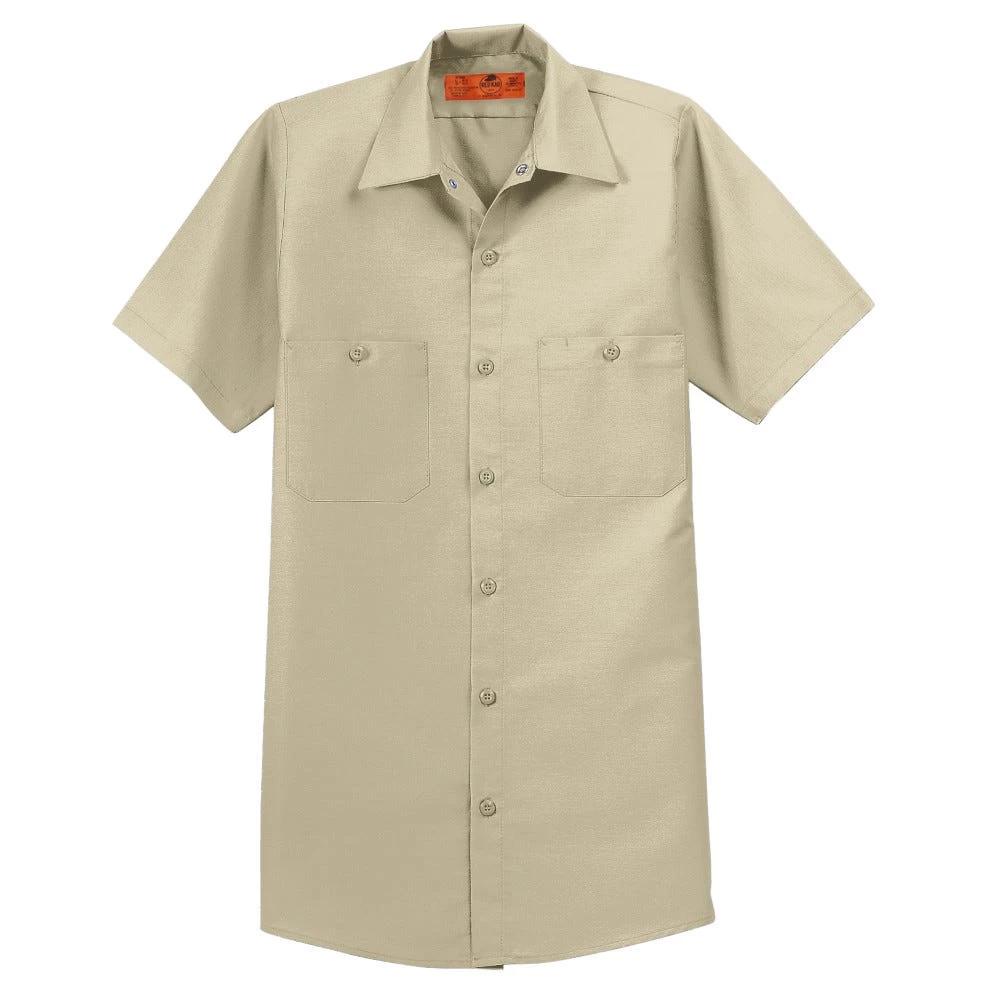 Red Kap Shirt: Men's SP24LT Light Tan Short Sleeve Industrial Work Shirt 7 Red Kap Shirt: Men's SP24LT Light Tan Short Sleeve Industrial Work Shirt - Image 5