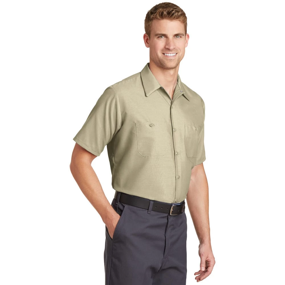 Red Kap Shirt: Men's SP24LT Light Tan Short Sleeve Industrial Work Shirt 3 Red Kap Shirt: Men's SP24LT Light Tan Short Sleeve Industrial Work Shirt