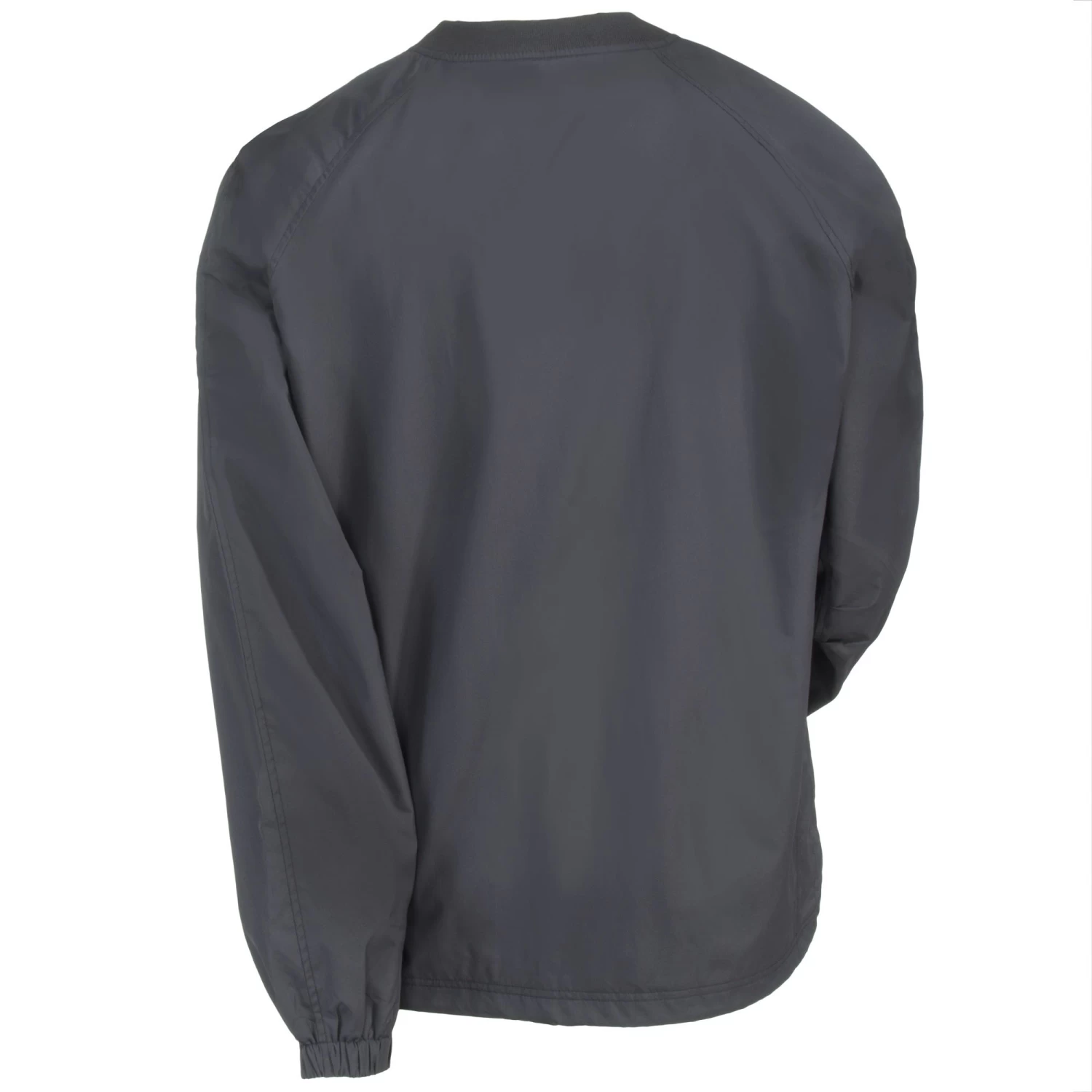 Sport-Tek Shirts: Men's JST72 GGY V-Neck Graphite Grey Raglan Wind Shirt 3 Sport-Tek Shirts: Men's JST72 GGY V-Neck Graphite Grey Raglan Wind Shirt