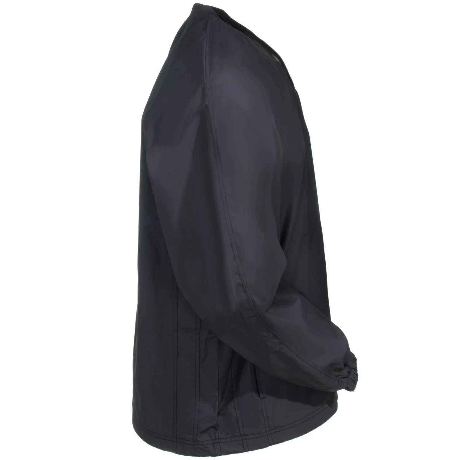 Sport-Tek Shirts: Men's JST72 BLK Raglan Black V Neck Polyester Wind Shirt 6 Sport-Tek Shirts: Men's JST72 BLK Raglan Black V Neck Polyester Wind Shirt - Image 4