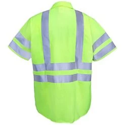 Red Kap Shirts: Men's SS24 AB High Visibility Yellow Short Sleeve Shirt -Work Clothes Discount Store ss24hv2 redkapb 01