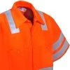 Red Kap Shirts: ANSI Class 3 High Visibiilty Orange Work Shirt SS24OF -Work Clothes Discount Store ss24or2 redkapcd 01