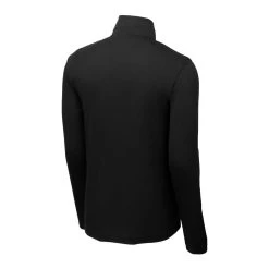 Sport-Tek Pullover: Men's ST407BLK Black Triad Solid PosiCharge Tri-Blend Wicking 1/4-Zip Pullover 13 Sport-Tek Pullover: Men's ST407BLK Black Triad Solid PosiCharge Tri-Blend Wicking 1/4-Zip Pullover -Work Clothes Discount Store st407 blacktriadsolid form back
