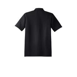 Sport-Tek Shirts: Men's ST650 BLK Black Moisture-Wicking Micropique Polo Shirt 13 Sport-Tek Shirts: Men's ST650 BLK Black Moisture-Wicking Micropique Polo Shirt -Work Clothes Discount Store st650 black flat back
