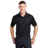 Sport-Tek Shirts: Men's ST650 BLK Black Moisture-Wicking Micropique Polo Shirt -Work Clothes Discount Store st650 black model front