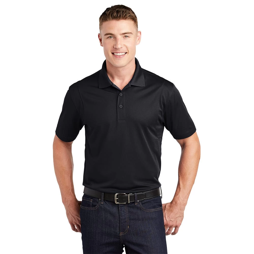 Sport-Tek Shirts: Men's ST650 BLK Black Moisture-Wicking Micropique Polo Shirt 3 Sport-Tek Shirts: Men's ST650 BLK Black Moisture-Wicking Micropique Polo Shirt