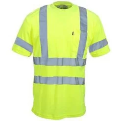 Key Shirts: Men's 828 39 High-Visibility Yellow Pocket T-Shirt