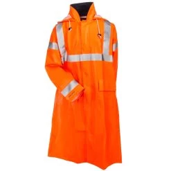 Tingley Coats: Waterproof Men's C44129 Orange FR Eclipse High Vis Coat -Work Clothes Discount Store tingley c44129 long f 01