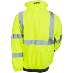 Tingley Jackets: Men's J26172 Yellow Waterproof High Visibility Bomber Jacket -Work Clothes Discount Store tingley j26172 b 01