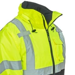 Tingley Jackets: Men's J26172 Yellow Waterproof High Visibility Bomber Jacket -Work Clothes Discount Store tingley j26172 cd 01