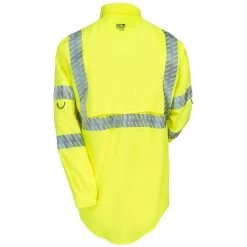 Tingley Shirts: Job Sight Class 3 Men's High Vis Lime S76522 Long-Sleeve Sportsman Shirt -Work Clothes Discount Store tingley s76522 b 01
