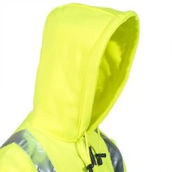 Tingley Sweatshirts: Men's S78122 Lime Green High-Visibility Hooded Sweatshirt