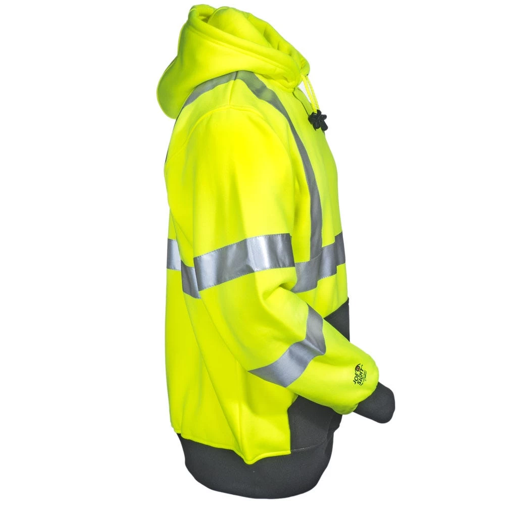 Tingley Sweatshirts: Men's S78322 Hi-Viz Yellow Job Sight Class 3 Pullover Hoodie 3 Tingley Sweatshirts: Men's S78322 Hi-Viz Yellow Job Sight Class 3 Pullover Hoodie