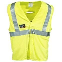 Tingley Vests: Men's High-Visibility FR V81622 Reflective Lime Safety Vest