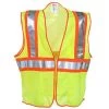 Tingley Vests: Unisex Neon Green Two-Tone V70642 High-Visibility Work Vest -Work Clothes Discount Store v70642 tingleyf 01