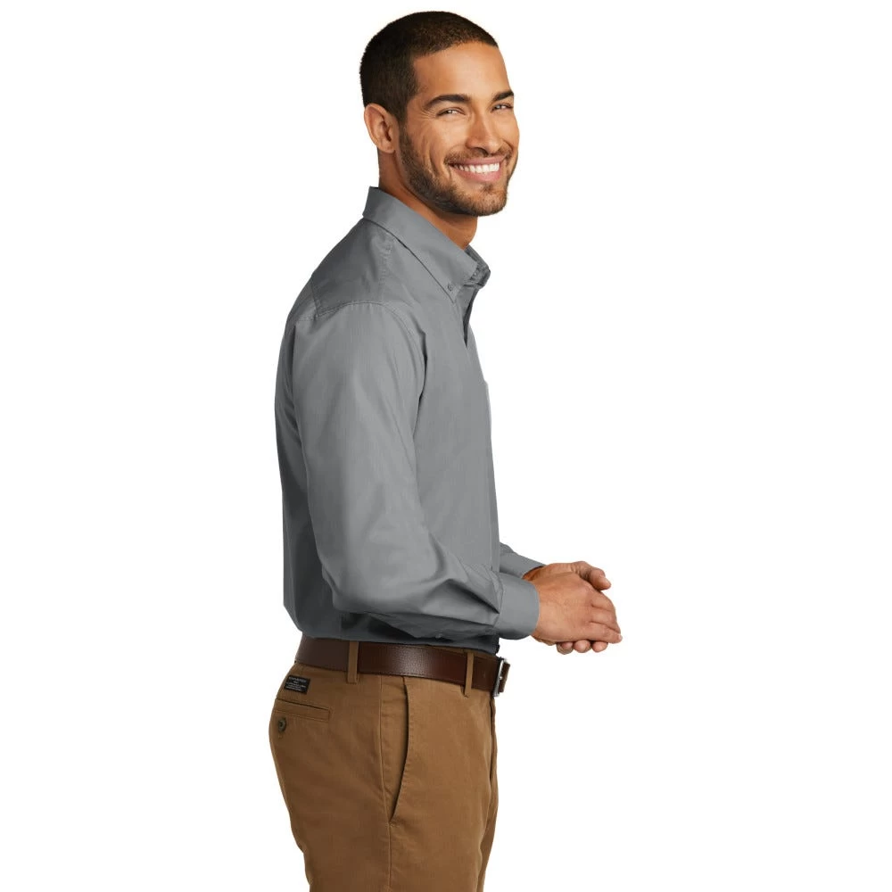 Port Authority Shirts: Men's Gusty Grey W100 GGY Carefree Poplin Shirt 6 Port Authority Shirts: Men's Gusty Grey W100 GGY Carefree Poplin Shirt - Image 4