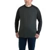 Wolverine Shirt: Men's W1206570 031 Onyx Heather Brower Long Sleeve Tee Shirt -Work Clothes Discount Store w1206570 031 1