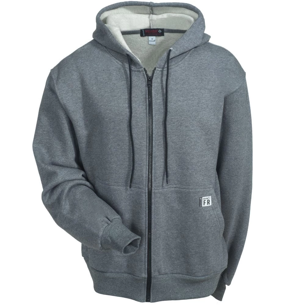 Wolverine Sweatshirts: Men's W1203310 025 Grey Flame-Resistant Hooded Sweatshirt 4 Wolverine Sweatshirts: Men's W1203310 025 Grey Flame-Resistant Hooded Sweatshirt - Image 3