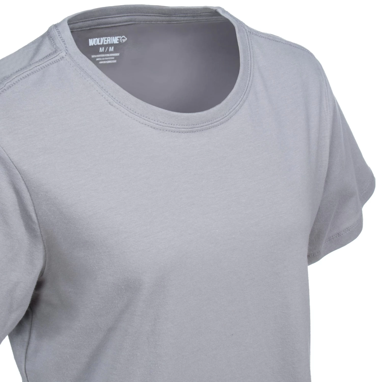 Wolverine Apparel Shirts: Women's W1204570 028 Grey Short Sleeve Lena Tee Shirt 4 Wolverine Apparel Shirts: Women's W1204570 028 Grey Short Sleeve Lena Tee Shirt - Image 2