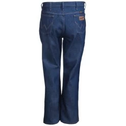Wrangler Jeans: Men's Navy 0945 NAV Cowboy Cut Regular Fit Rigid Boot Cut Jeans -Work Clothes Discount Store wrangler 0945nav b 01