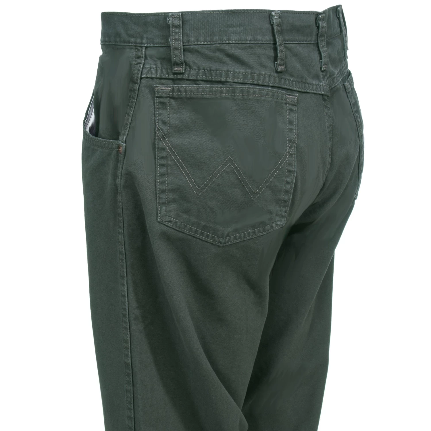 Wrangler Jeans: Men's Moss Green 31100 MS Rugged Wear Straight Leg Canvas Jeans 5 Wrangler Jeans: Men's Moss Green 31100 MS Rugged Wear Straight Leg Canvas Jeans - Image 3