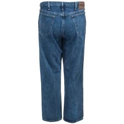 Wrangler Jeans: Men's Grey Indigo 35001 GI Rugged Wear Relaxed Fit Work Jeans