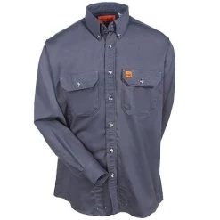 Wrangler Riggs Shirts: Men's Grey FR3W5 GY Flame Resistant Long Sleeve Shirt 7 Wrangler Riggs Shirts: Men's Grey FR3W5 GY Flame Resistant Long Sleeve Shirt -Work Clothes Discount Store wrangler fr3w5 gy f 01