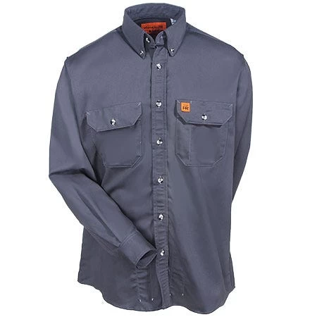 Wrangler Riggs Shirts: Men's Grey FR3W5 GY Flame Resistant Long Sleeve Shirt 5 Wrangler Riggs Shirts: Men's Grey FR3W5 GY Flame Resistant Long Sleeve Shirt - Image 3